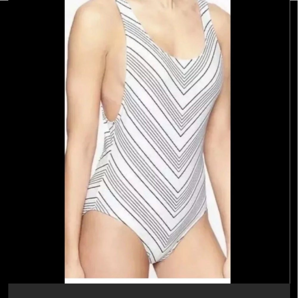 Athleta Chevron High Leg One Piece